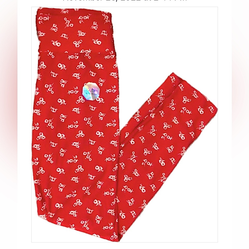 NEW ARDENE Red & White legging